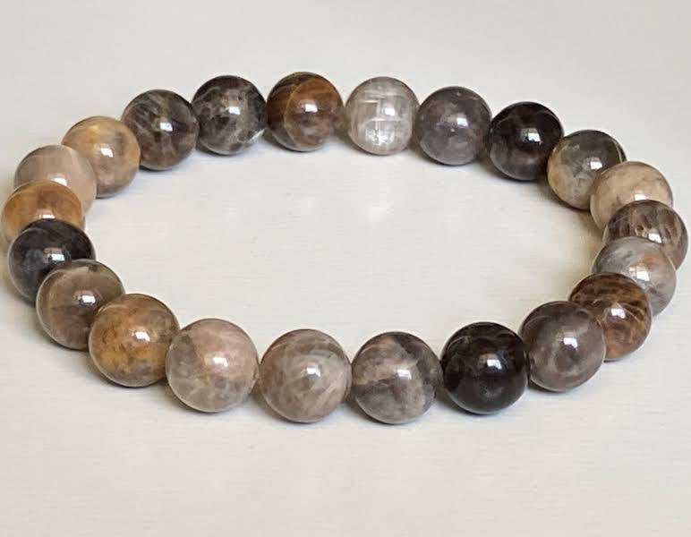 BLACK MOONSTONE BRACELET - emotionally shielding, artist creativity, spiritual enlightening