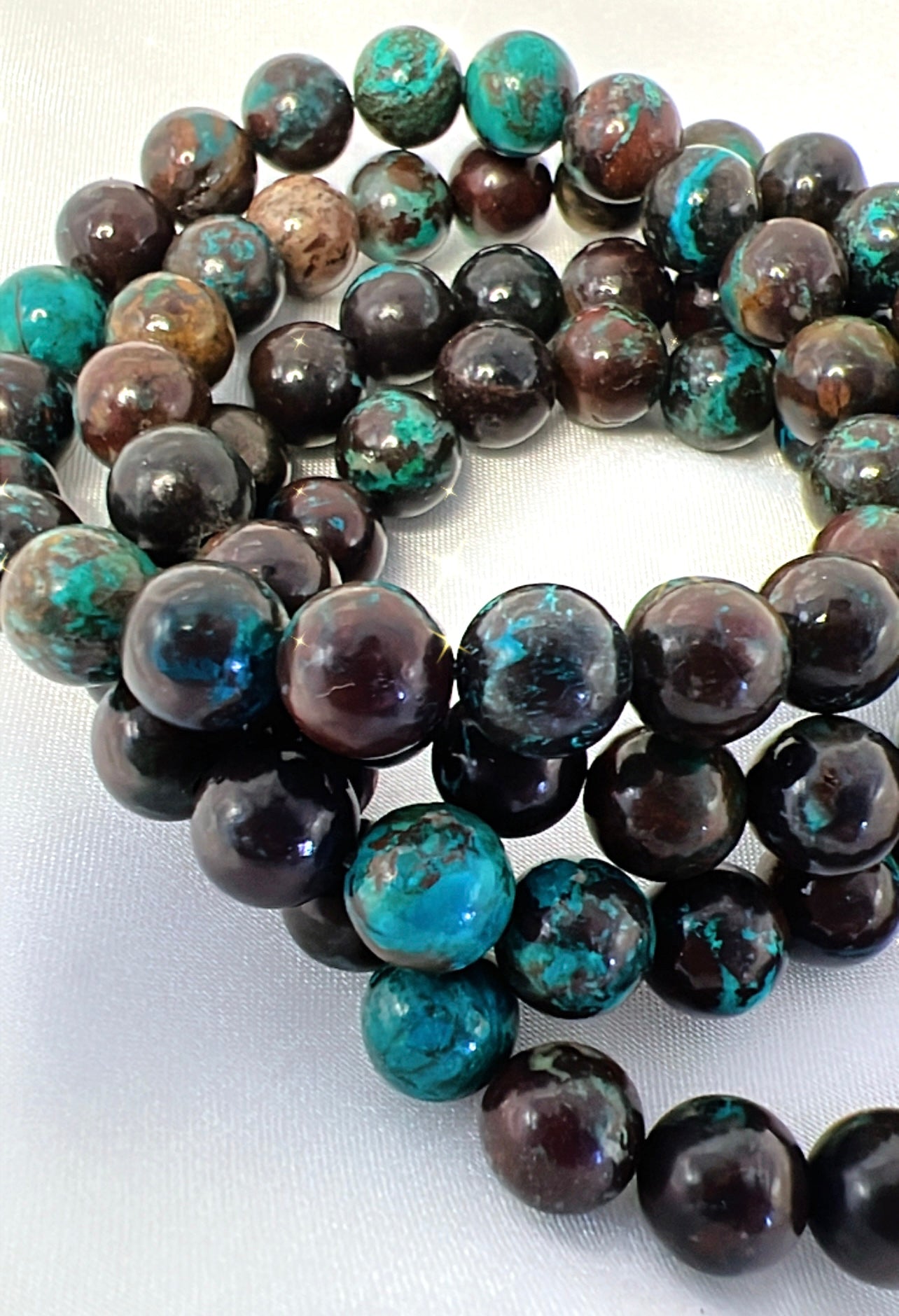 AZURITE BRACELET- thyroid, intuition, mental fog, mental clarity, release emotional trauma