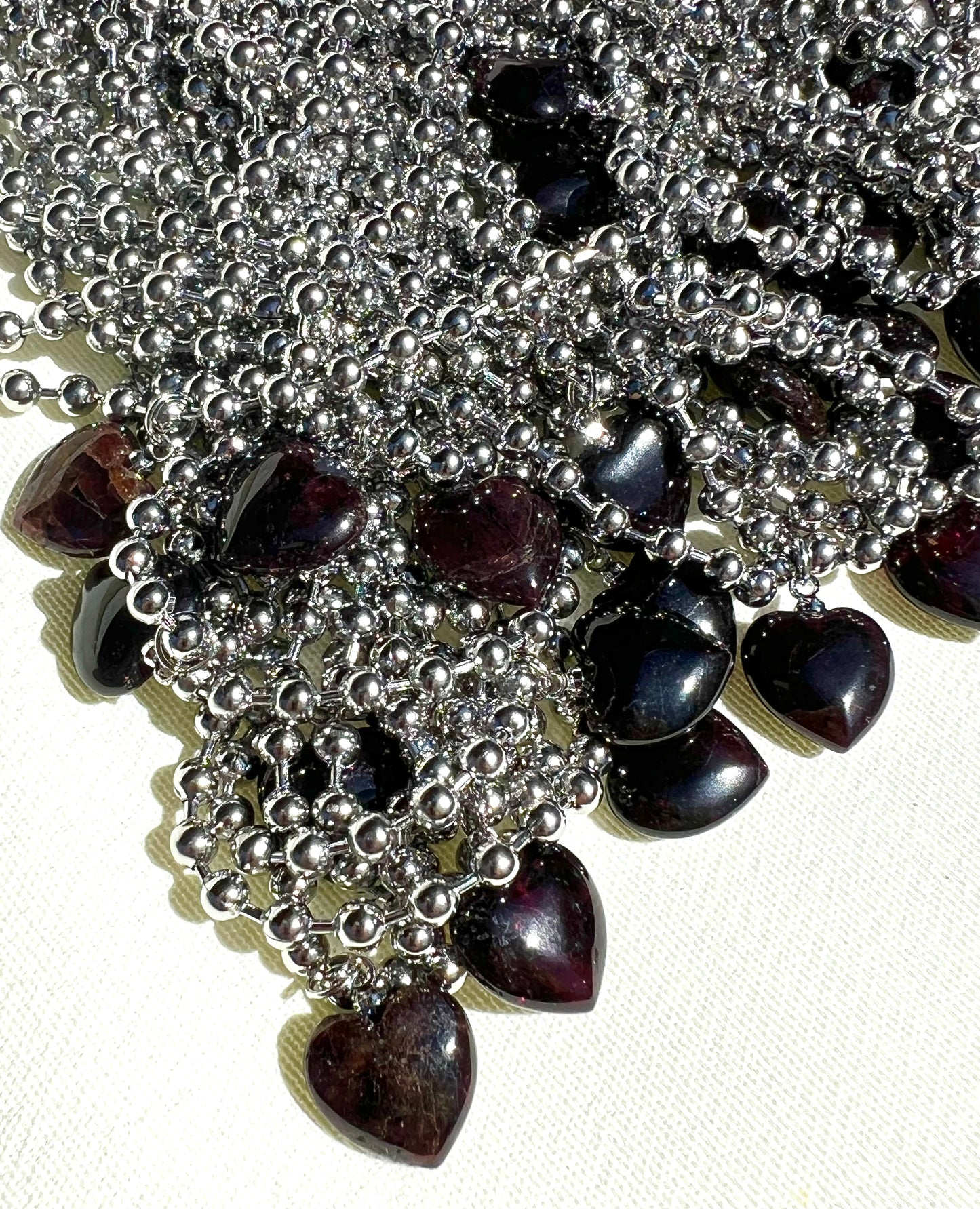 GARNET BALL 4MM CHAIN-siren, popularity, energy, romance