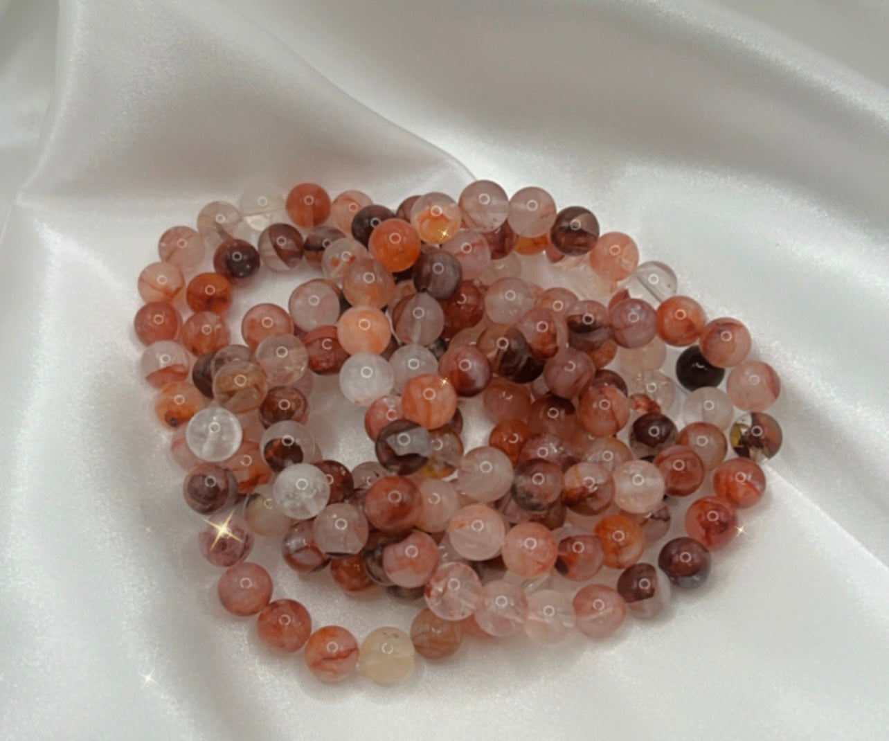 HEMATOID QUARTZ BRACELET- healing, grounding, self esteem, trauma & ptsd