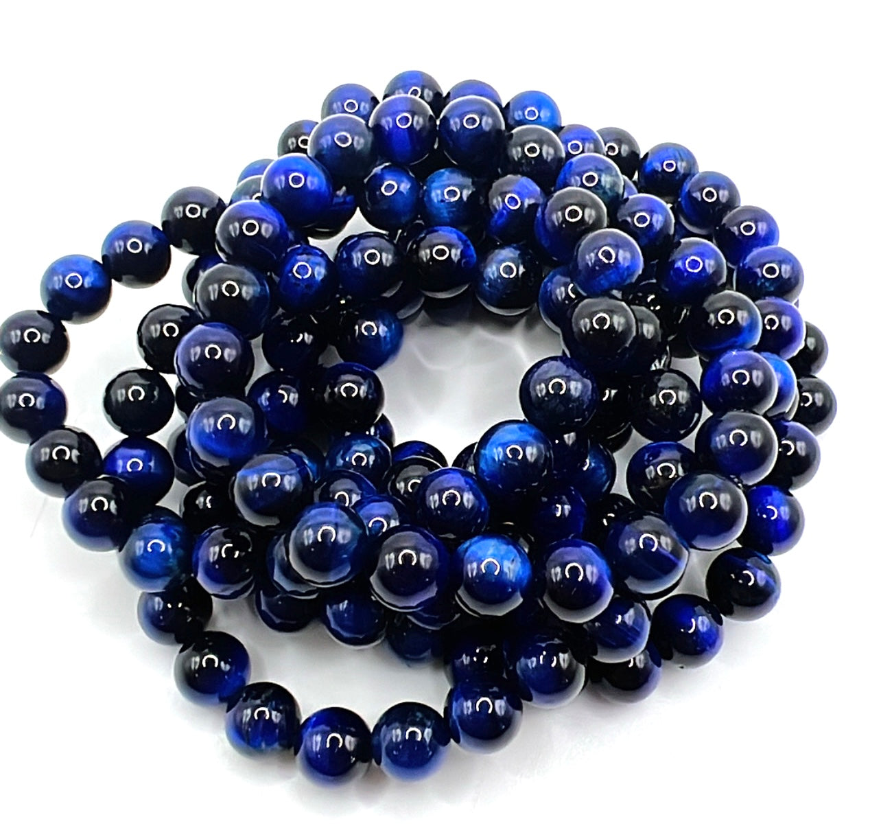 BLUE TIGER EYE BRACELET - alignment, focus, reduce stress & anxiety, increase motivation