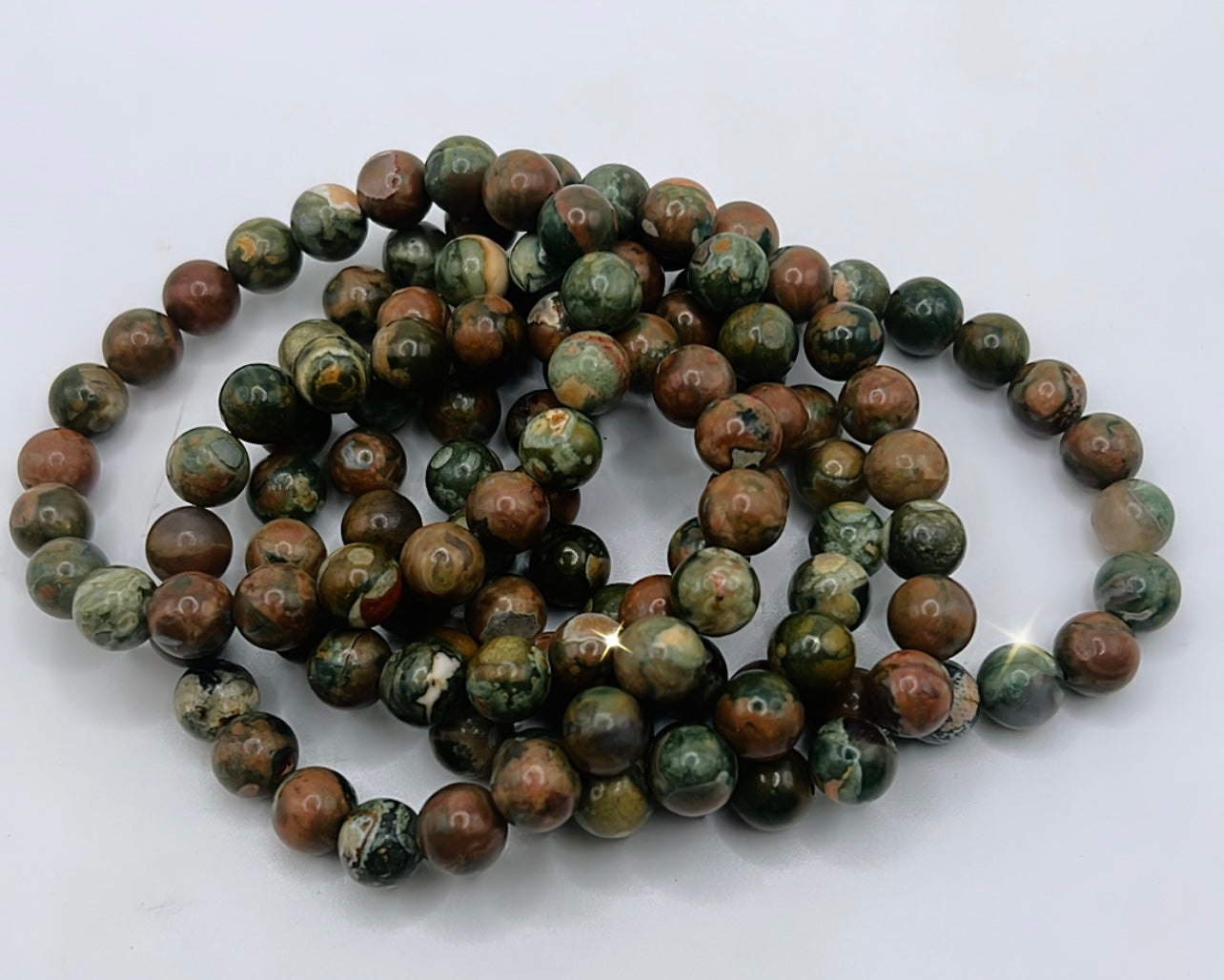 RAINFOREST JASPER BRACELET- self esteem, remove procrastination, manifest dreams