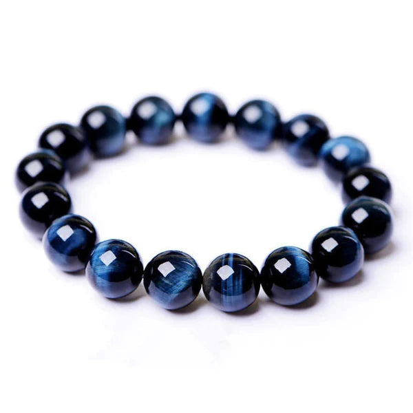 BLUE TIGER EYE BRACELET - alignment, focus, reduce stress & anxiety, increase motivation