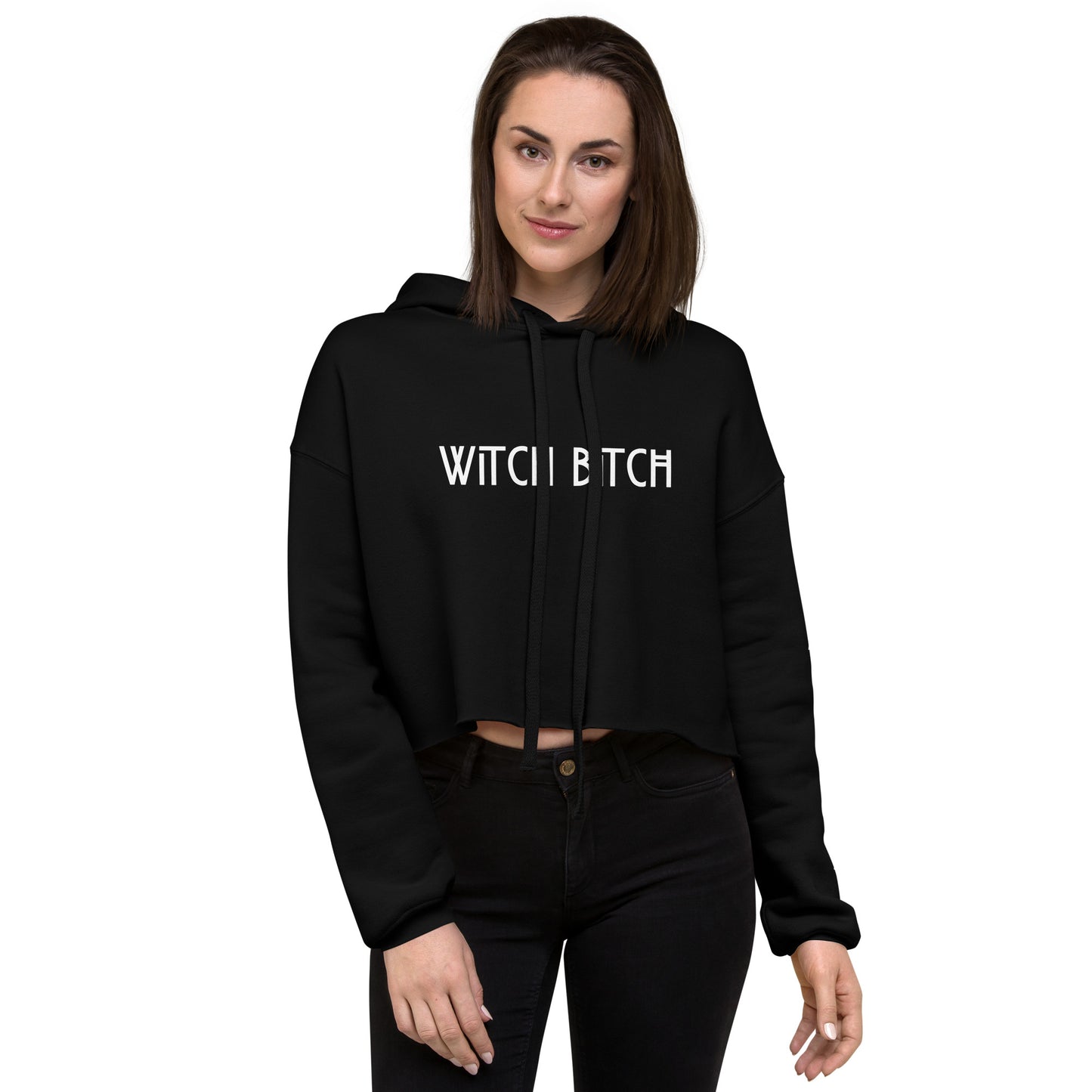 WITCH BITCH CROPPED HOODIE