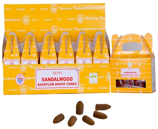 SANDALWOOD BACKFLOW DHOOP CONES