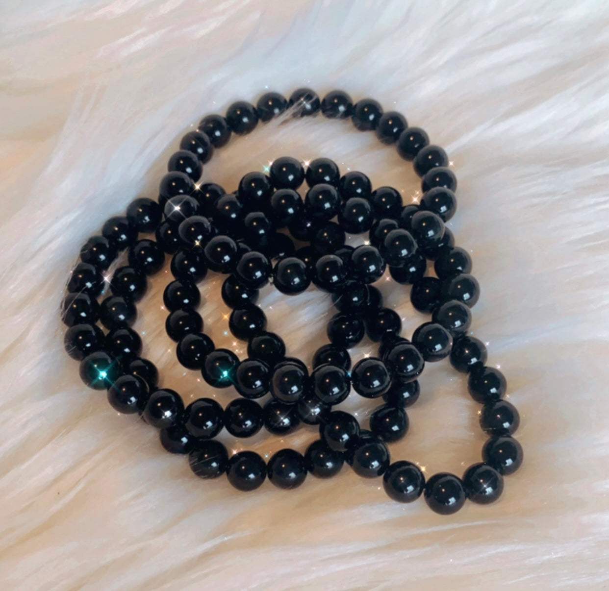 BLACK OBSIDIAN BRACELET- purification, fulfillment, new beginnings, outer manifestation