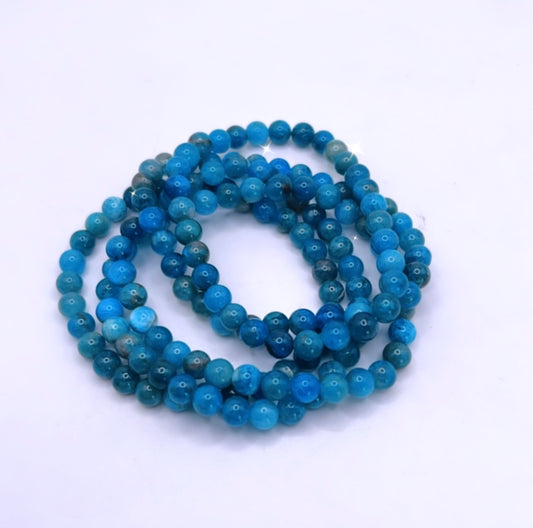 BLUE APATITE BRACELET - learning, intellect, focus, new ideas, suppress hunger