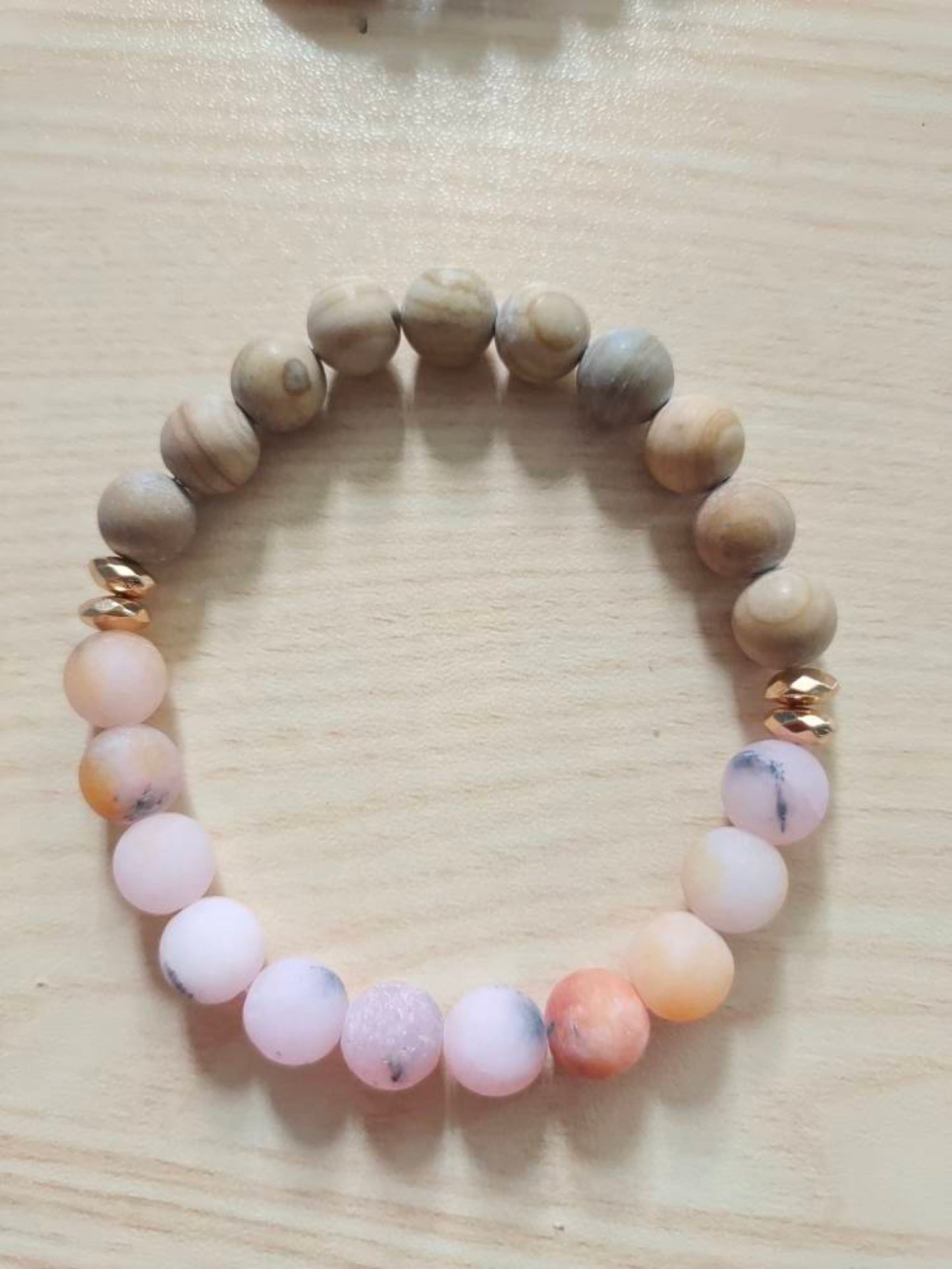 PINK OPAL BRACELET- PEACE, COMPASSION, HEALING, EMOTIONAL BALANCE