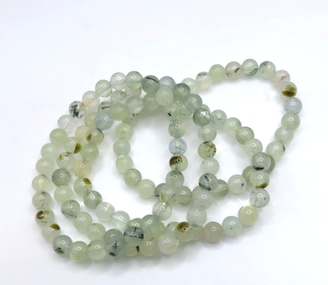 PREHNITE BRACELET- heals the healer, inner peace, truth, ADHD