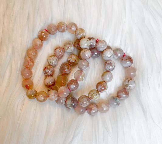 FLOWER AGATE BRACELET - release muscle tension, emotional support, headache relief