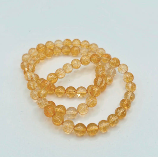 CITRINE CRYSTAL BRACELET -Happiness, abundance, gratitude