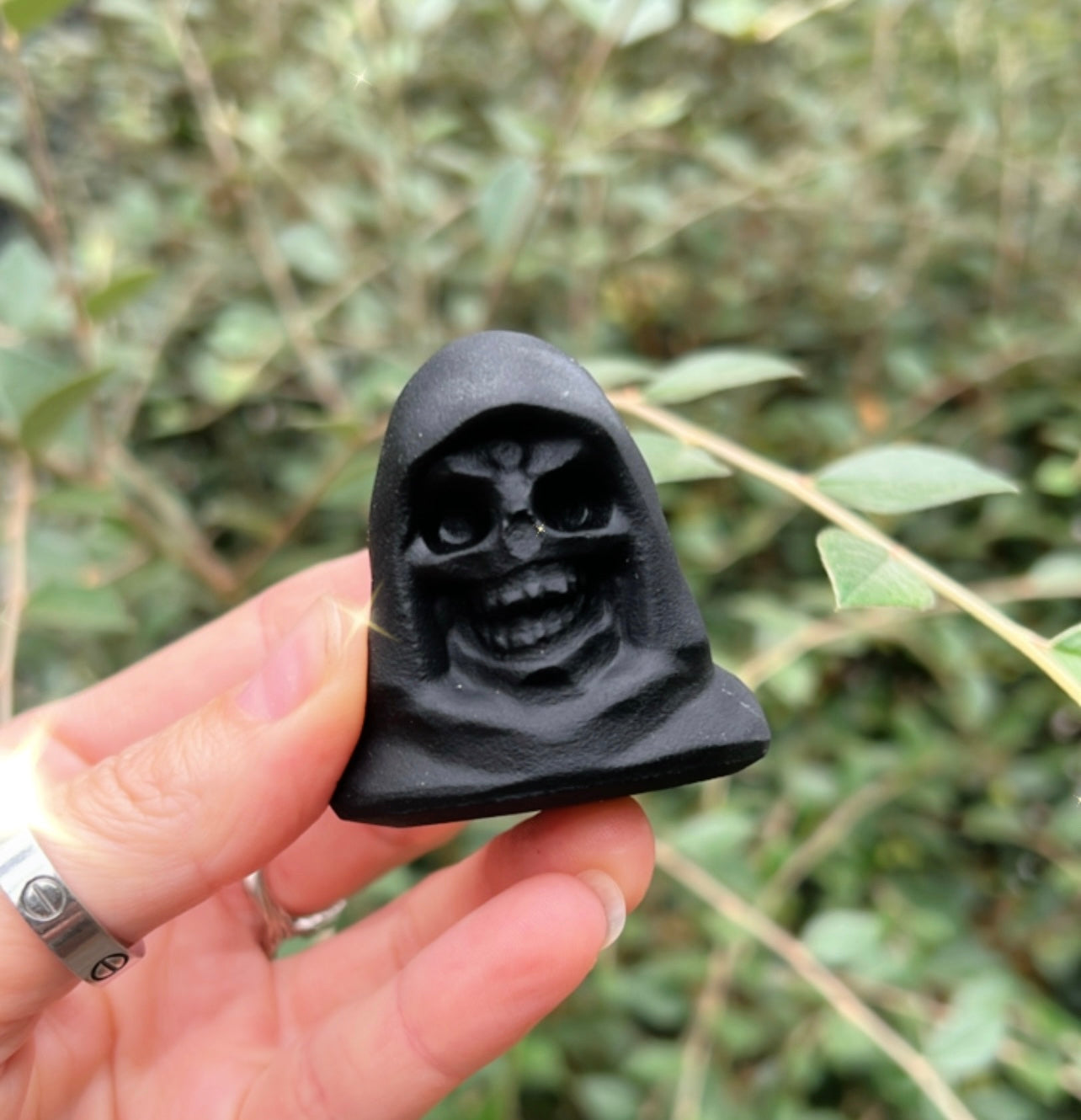 HALLOWEEN BLACK OBSIDIAN CARVINGS