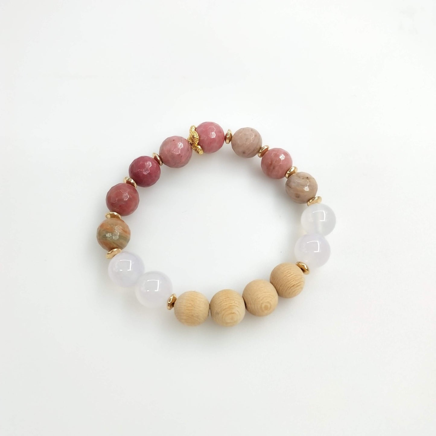 RHODONITE & OPAL BRACELET- spirituality, confidence, inner path