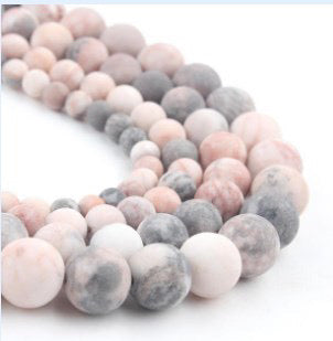 PINK ZEBRA JASPER BRACELET- opportunities, success, action