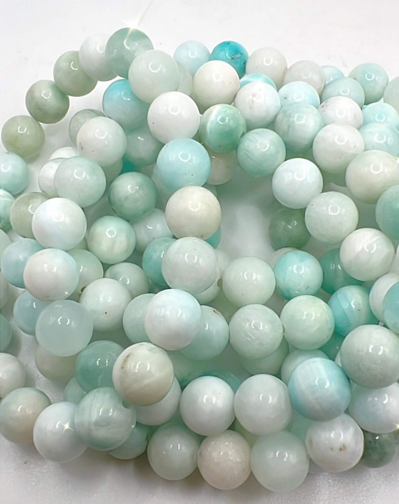 LARIMAR CRYSTAL BRACELET- goddess energy, dissolve self sabatoge, controlling emotions, working through trauma